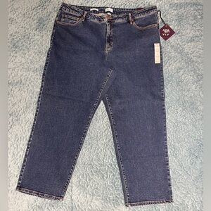 NWT Ava & Viv Blue Jeans High Rise 90’s Straight Leg Sz 26 Denim Stretch Womens